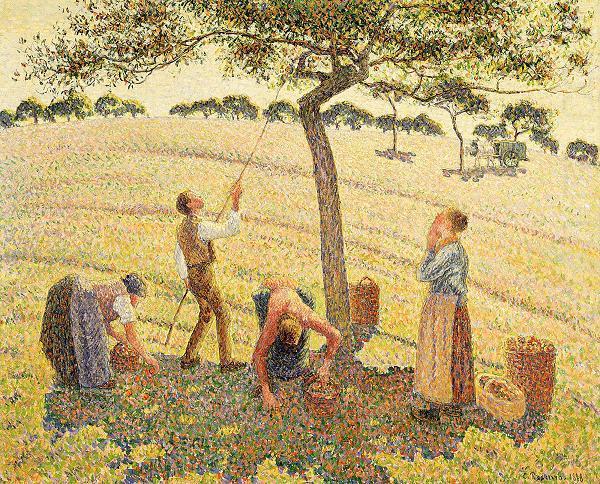 Camille Pissarro Apple harvest at Eragny china oil painting image